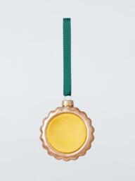 John Lewis Curate & Collect Pastel de Nata Bauble, Yellow/Gold