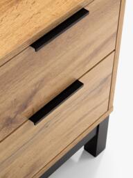 Julian Bowen Bali 2 Drawer Bedside Table, Oak - thumbnail 5