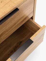 Julian Bowen Bali 2 Drawer Bedside Table, Oak - thumbnail 6