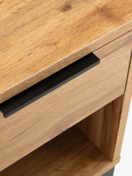 Julian Bowen Bali 1 Drawer Bedside Table, Oak - thumbnail 3