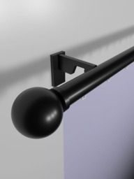 John Lewis Made to Order Select Curl Gliding Curtain Pole with Ball Finial, Wall Fix, Dia.30mm - thumbnail 4