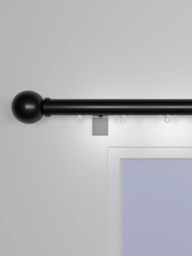 John Lewis Made to Order Select Curl Gliding Curtain Pole with Ball Finial, Wall Fix, Dia.30mm - thumbnail 3