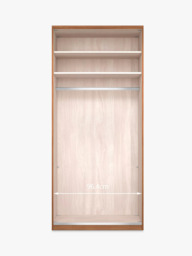 John Lewis Elstra 100cm Wardrobe with Glass and Mirrored Hinged Doors - thumbnail 4