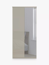 John Lewis Elstra 100cm Wardrobe with Glass and Mirrored Hinged Doors - thumbnail 2