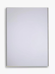 John Lewis Bevelled Edge Bathroom Mirror, Silver - thumbnail 1