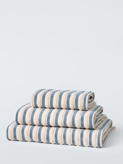 John Lewis Striped Fringed Towels - image 1