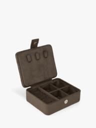 TUTTI Edge Mini Jewellery Box, Mushroom Suede - thumbnail 1