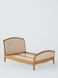 John Lewis Weathered Oak Upholstered Bed Frame, King Size, Oak