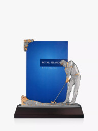 "Royal Selangor Golfer Photo Frame, 4 x 6"" (10 x 15cm), Pewter Grey"