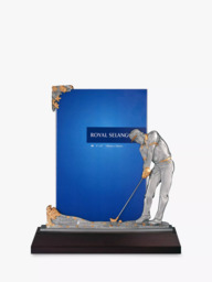 "Royal Selangor Golfer Photo Frame, 4 x 6"" (10 x 15cm), Pewter Grey" - thumbnail 5