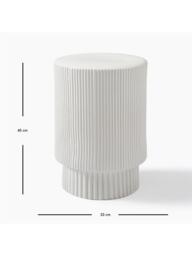 west elm Indoor/Outdoor Fluted Earthenware Side Table, White - thumbnail 6