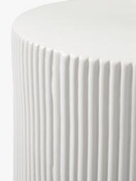 west elm Indoor/Outdoor Fluted Earthenware Side Table, White - thumbnail 5