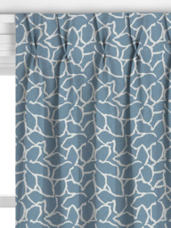 John Lewis Calathea Embroidered Made to Measure Curtains or Roman Blind, Lake Blue - thumbnail 4