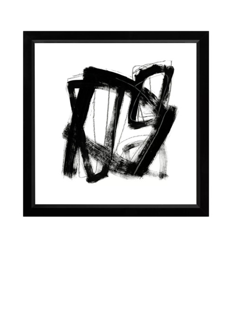 Brookpace Lascelles 'Tessellation VII' Framed Print & Mount, 53 x 53cm, Black - image 1