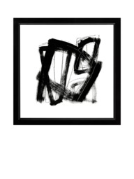 Brookpace Lascelles 'Tessellation VII' Framed Print & Mount, 53 x 53cm, Black
