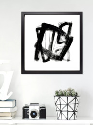 Brookpace Lascelles 'Tessellation VII' Framed Print & Mount, 53 x 53cm, Black - thumbnail 2