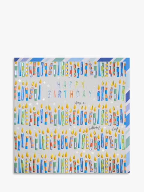 Wendy Jones Blackett Stripe Candles Birthday Card
