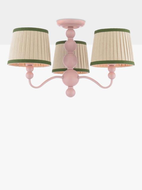 Joules Harewood 3 Arm Semi Flush Pendant Ceiling Light, Pink - image 1