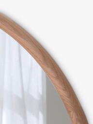 Yearn Quebec Solid Oak Wood Oval Wall Mirror, 150 x 60cm - thumbnail 3