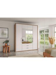 John Lewis Osaka 2m Bi-Fold Wardrobe with 2 Glass Doors, 2 Mirrored Doors & 3 Glass Drawers - thumbnail 2