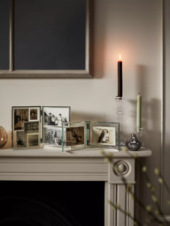"John Lewis Horizontal Folding Double Photo Frame & Glass Border, 4 x 6"" (10 x 15cm), Silver Plated" - thumbnail 2