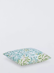 Morris & Co. Acanthus Indoor/Outdoor Cushion, Blue/Linen - thumbnail 2