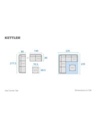 KETTLER Isla 4-Seater Corner Garden Sofa Set, Mushroom - thumbnail 6