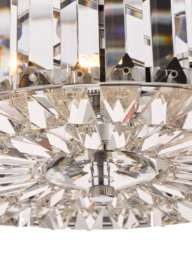 Laura Ashley Fernhurst Crystal Semi-Flush Ceiling Light, Clear/Polished Chrome - thumbnail 4