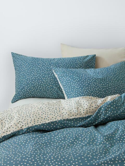 John Lewis Spots Pure Cotton Percale Duvet Cover Set, Blue - image 1
