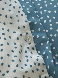 John Lewis Spots Pure Cotton Percale Duvet Cover Set, Blue - thumbnail 4