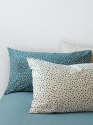 John Lewis Spots Pure Cotton Percale Duvet Cover Set, Blue - thumbnail 3