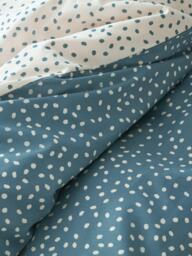 John Lewis Spots Pure Cotton Percale Duvet Cover Set, Blue - thumbnail 2