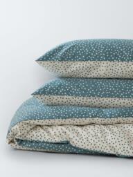 John Lewis Spots Pure Cotton Percale Duvet Cover Set, Blue - thumbnail 5