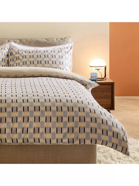 MADE Finnur Geometric Print Cotton Duvet Cover Set, Pink Clay - image 1