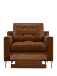 John Lewis Draper II Motion Leather Armchair, Metal Leg - thumbnail 5