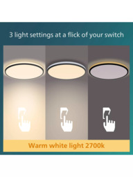 Philips Ozziet Flush Ceiling Light, Black - thumbnail 5