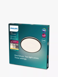 Philips Ozziet Flush Ceiling Light, Black - thumbnail 2