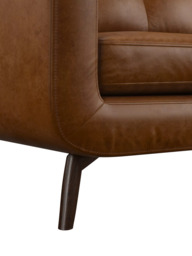 John Lewis Barbican Large 3 Seater Leather Sofa, Dark Leg - thumbnail 6
