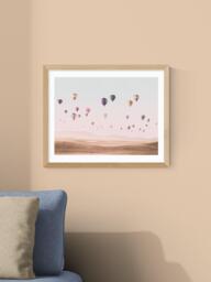 EAST END PRINTS Sisi and Seb 'Around the World' Framed Print, 43.4 x 53.4cm, Natural - thumbnail 2