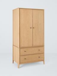 John Lewis Bevel Double Wardrobe, Natural