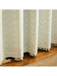 Orla Kiely Sycamore Stripe Pair Lined Eyelet Curtains, Space Blue - thumbnail 4
