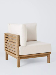 John Lewis Coast Eucalyptus Wood Garden Corner Unit Chair, Brushed Wood - thumbnail 3