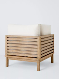 John Lewis Coast Eucalyptus Wood Garden Corner Unit Chair, Brushed Wood - thumbnail 4