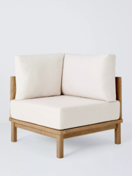 John Lewis Coast Eucalyptus Wood Garden Corner Unit Chair, Brushed Wood - thumbnail 1