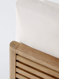 John Lewis Coast Eucalyptus Wood Garden Corner Unit Chair, Brushed Wood - thumbnail 5