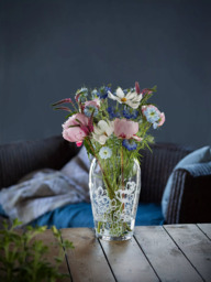 Dartington Crystal Bloom Cosmos Wide Vase, H25cm, Clear - thumbnail 4