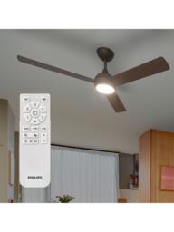 Philips Velyx LED Ceiling Fan Light, Dark Wood/Black - thumbnail 5