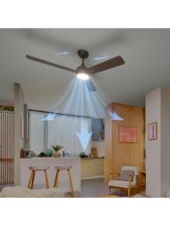 Philips Velyx LED Ceiling Fan Light, Dark Wood/Black - thumbnail 3
