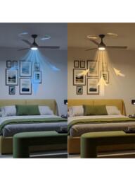 Philips Velyx LED Ceiling Fan Light, Dark Wood/Black - thumbnail 6