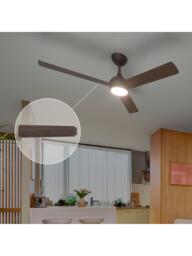 Philips Velyx LED Ceiling Fan Light, Dark Wood/Black - thumbnail 4